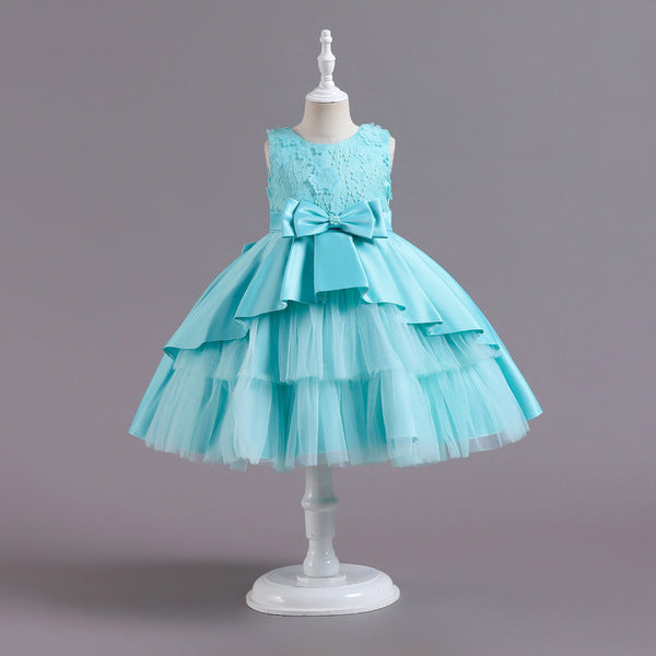 Aqua Blue China Party Dress – Elegant Princess Style