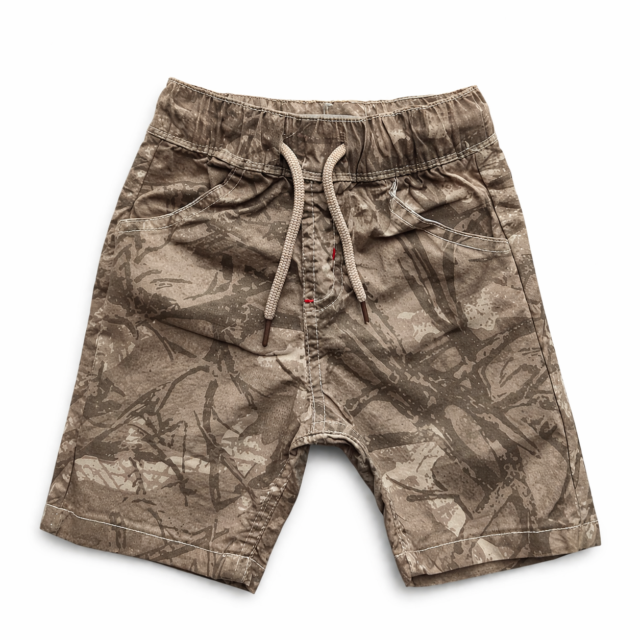 Boys All Over Desert Camo Print Half Pant – Beige Brown