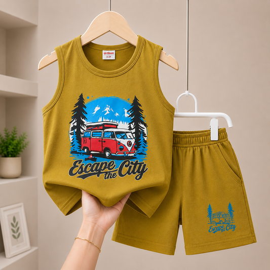 Escape The City Megi Set – Mustard Olive