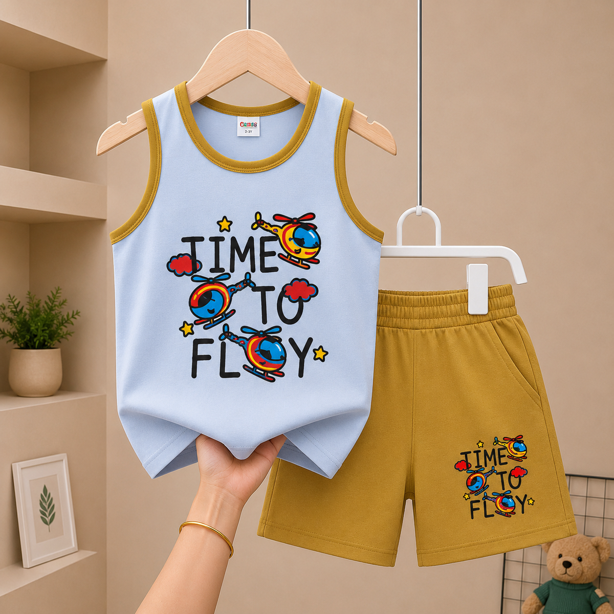 Time To Fly Megi Set – Sky Blue & Mustard