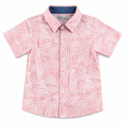 Boys Trendy Half Sleeve Shirt – Pastel Pink