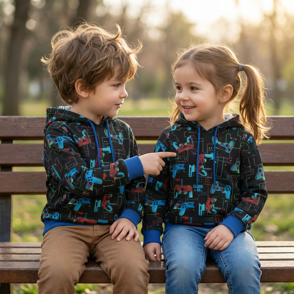 Full Sleeve Stylish Unisex Kids Single Hoodie