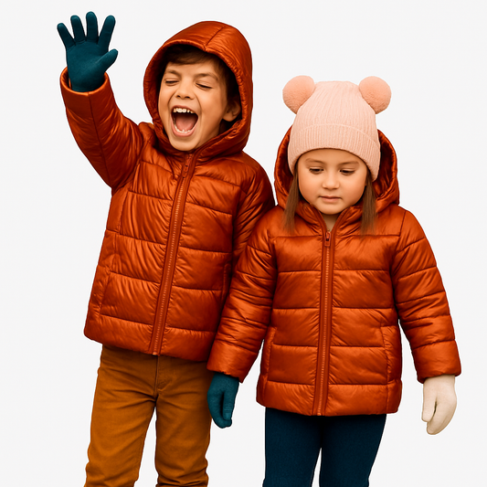 Kids Exclusive Winter Padding Jacket Reddish Brown