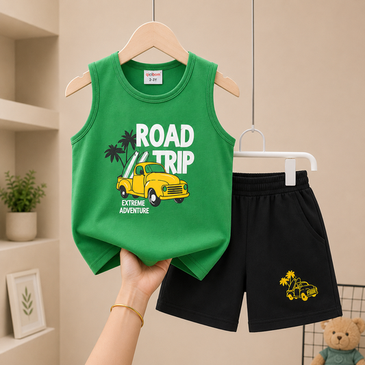 Extreme Adventure Sleeveless Megi Set – Green & Black