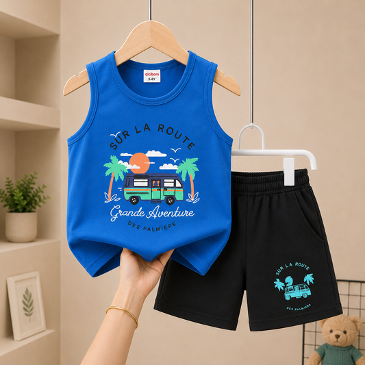 Road Adventure Sleeveless Megi Set – Royal Blue