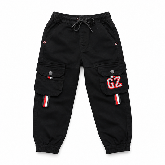Boys Harmonium Six Pocket Cargo Full Pant GZ Black