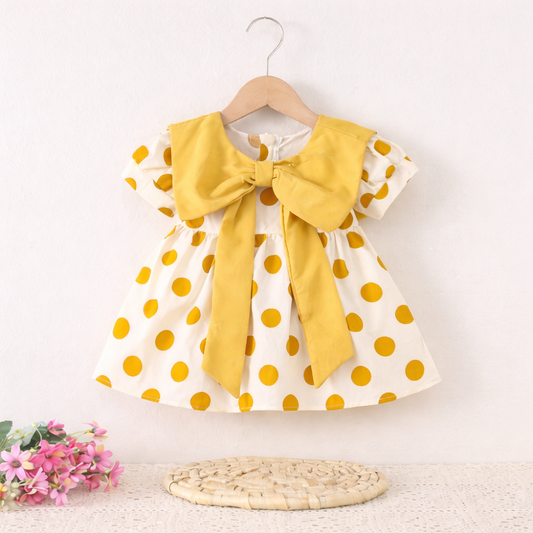 Sunny Yellow Polka Dot China Summer Dress – Cute & Fresh Style
