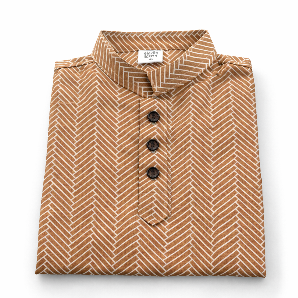 Regal Herringbone Signature Cotton Panjabi for Boys