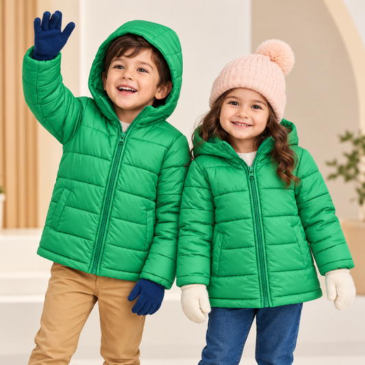 Kids Exclusive Winter Premium Padding Jacket in beautiful Green color