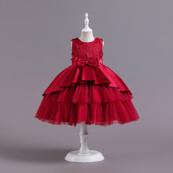 Classic Red China Party Dress – Royal Princess Style