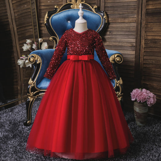Luxury Red China Party Gown – Royal Princess Style