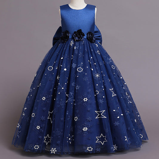 Midnight Blue China Party Gown – Starry Princess Style