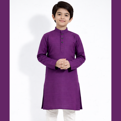 Imperial Touch Premium Cotton Purple Panjabi for Boys
