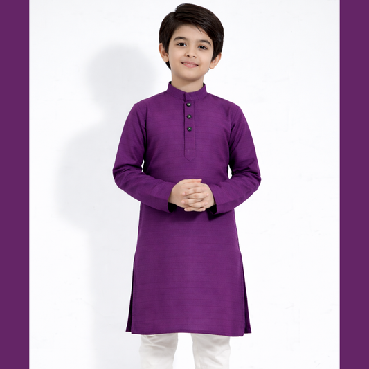 Imperial Touch Premium Cotton Purple Panjabi for Boys