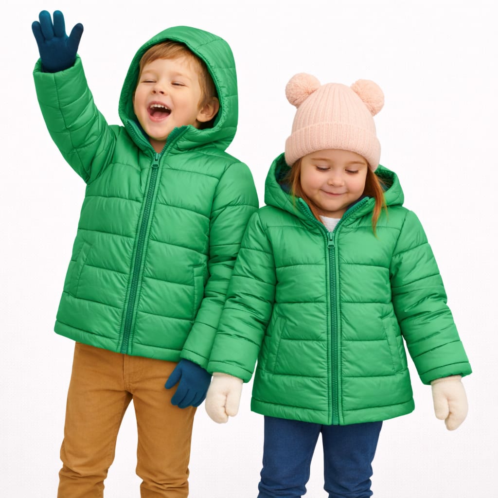 Kids Exclusive Winter Premium Padding Jacket in beautiful Green color