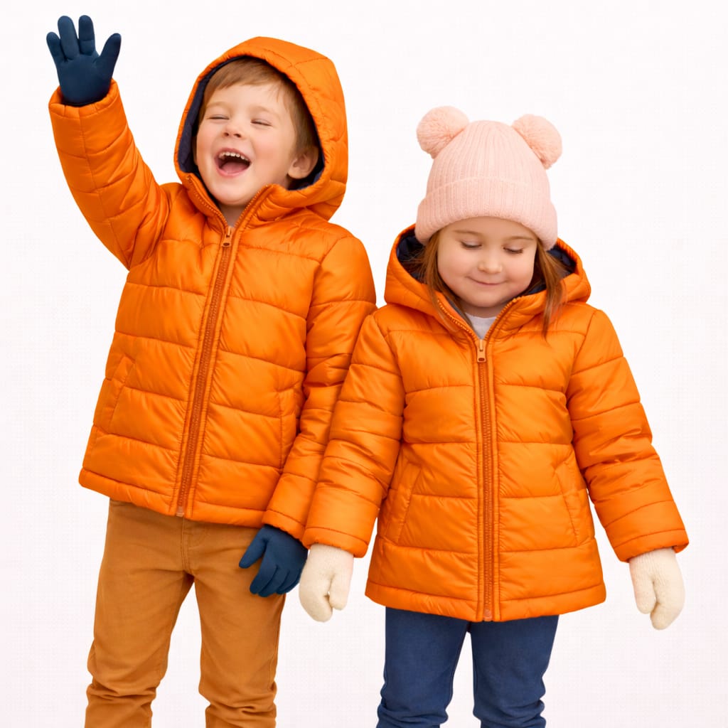 Kids Exclusive Winter Padding Jacket lavender Orange – AladinKids