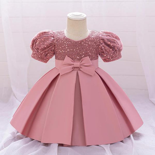Dusty Pink China Party Dress – Elegant Princess Style