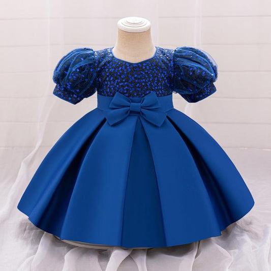 Royal Blue China Party Dress – Classic Princess Style