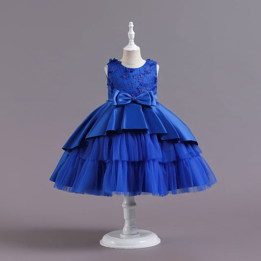 Royal Blue China Party Dress – Elegant Princess Style