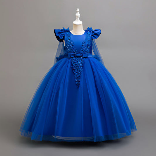 Royal Blue China Party Gown – Grand Princess Style