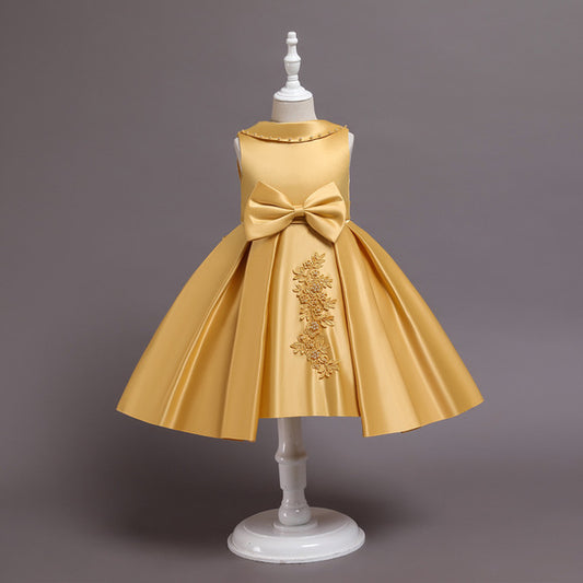Golden Yellow China Party Dress – Royal Princess Style