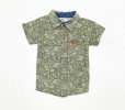 All Over Digital Print Shirt & Pant Set for Boys'_Leaf Green