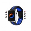 Apple Watch (38-44mm) Dual Color Silicon Band [Black/ Dark Blue]