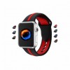 Apple Watch (38-44mm) Dual Color Silicon Band [Black/ Red]