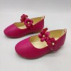 Baby Girls' Floral Flat Princes  Crib Shoes_Dark  Pink