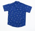 Beach Surf All Over Print Short Sleeve Boys Shirt_Blue