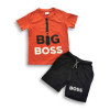 BIG BOSS Printed T-shirt & Pant Set Red Orange