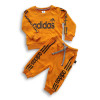 Boys Adidas Printed Winter Sweatshirt & Trouser Set Orange