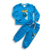 Boys Car Printed Winter Sweatshirt & Trouser Set Blue