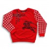 Boys Knight on Horse Printed Sweatshirt Red