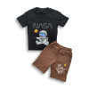 Boys NASA Astronaut Printed T-shirt & Pant Set Black