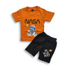 Boys NASA Astronaut Printed T-shirt & Pant Set Orange