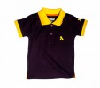 Stylish Boys' Polo T Shirt Short Sleeve Slim Fit Contrast Collar_Dark Purple
