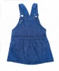 Denim Jumpsuit style Girls Frock  with Ambroidery