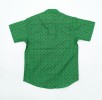 Dot Star & Leaf all over Print Stylish Green Short Sleeve Boys Shirt