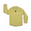 Full-Sleeve Boys' Shirt Band Collar Light Yellow