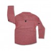 Full-Sleeve Boys' Shirt Band Collar Sweet Pink