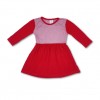 Full Sleeve Knitted Frock  for Kids Red & Pink