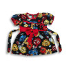 Girls Colorful Frock with Bow Multicolor