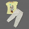 Girls Cute Minnie Mouse Print Tops & Pant Yellow