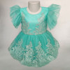 Girls Premium Sequin Embroidery Party Dress Paste