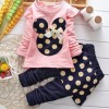 Girls Skirt Fashion Full Sleeve  Tops and Pant_Pink