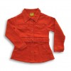 Girls Solid Winter Jacket Red Orange