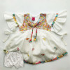 Girl's Stylish Embroidery Frock Off-White