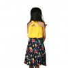 Girls Summer Gown Floral Print Yellow