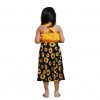 Girls Summer Gown Sunflower Print Yellow